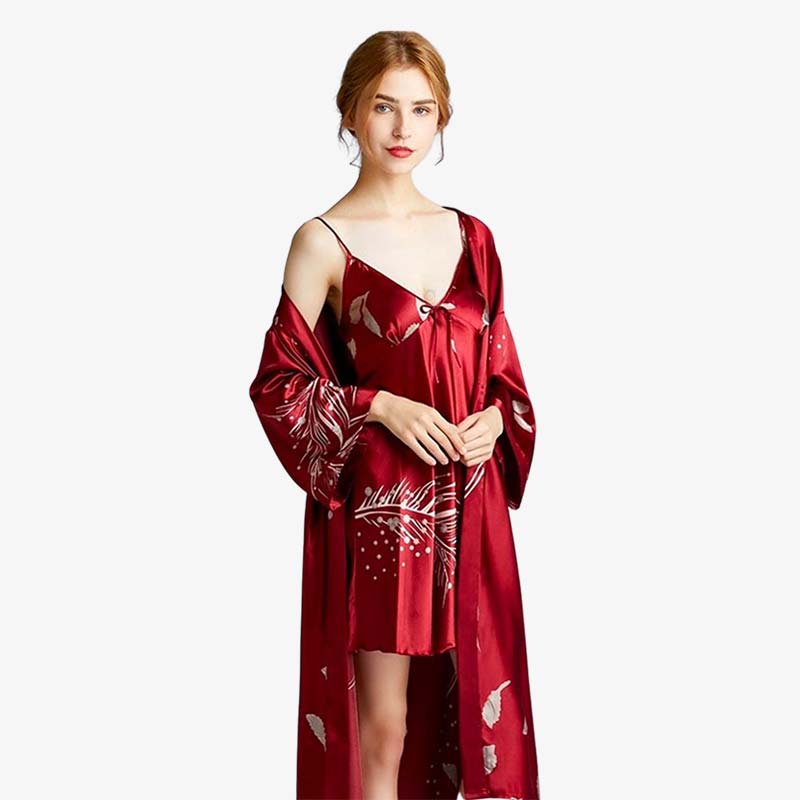 kimono rouge femme nuit