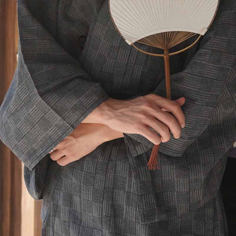 motif kimono japonais samourai