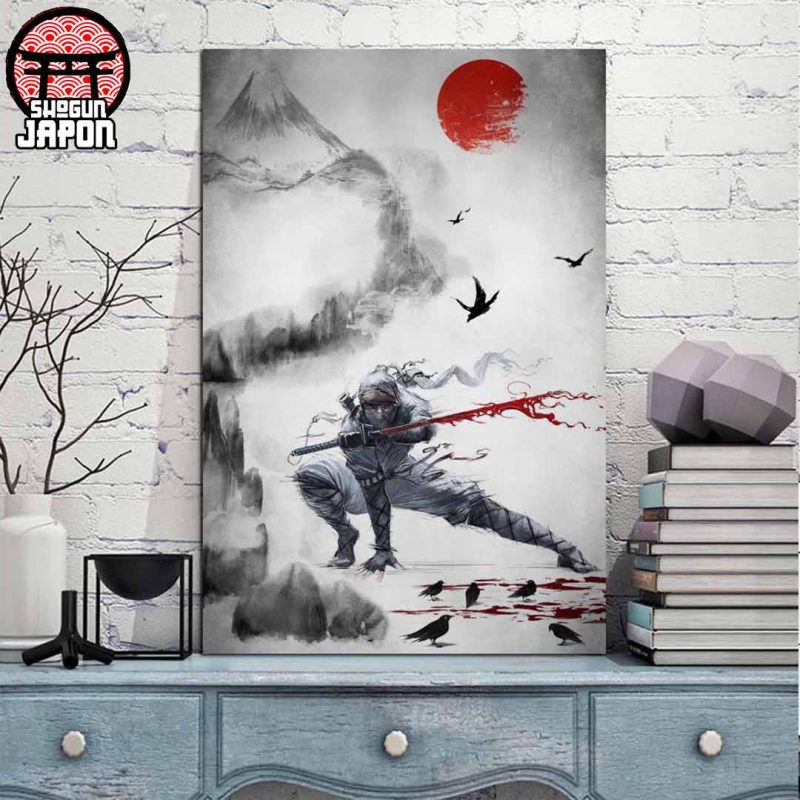 ninja tableau peinture japon