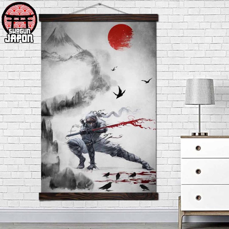 ninja tableau peinture katana