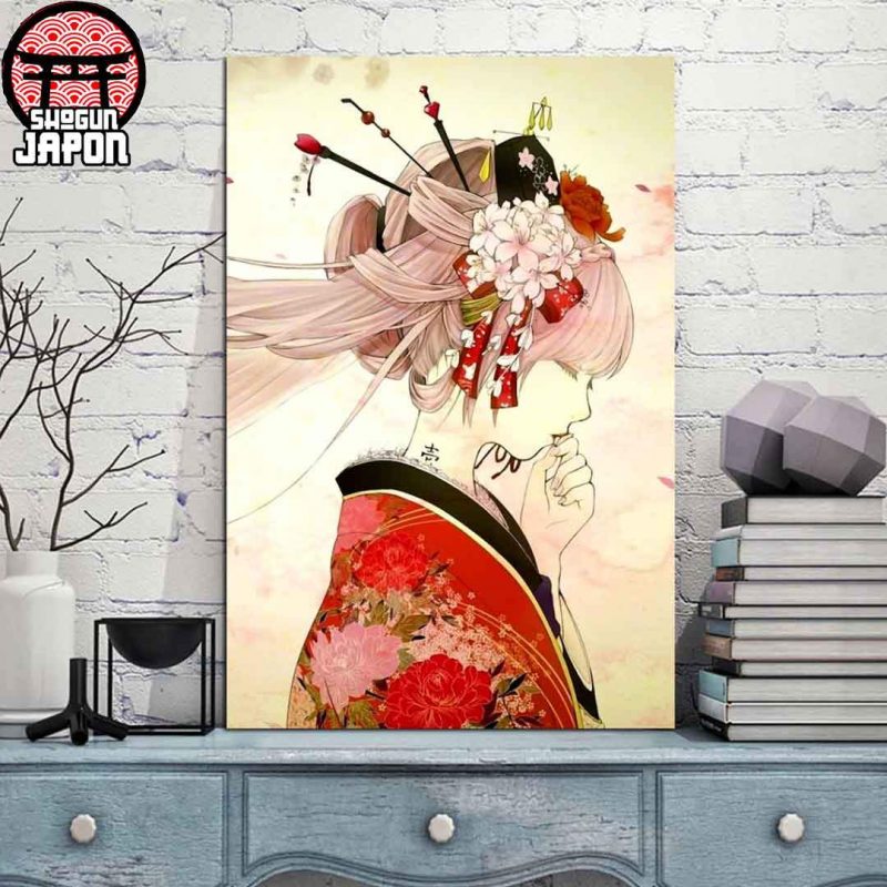 tableau asiatique geisha japonaise