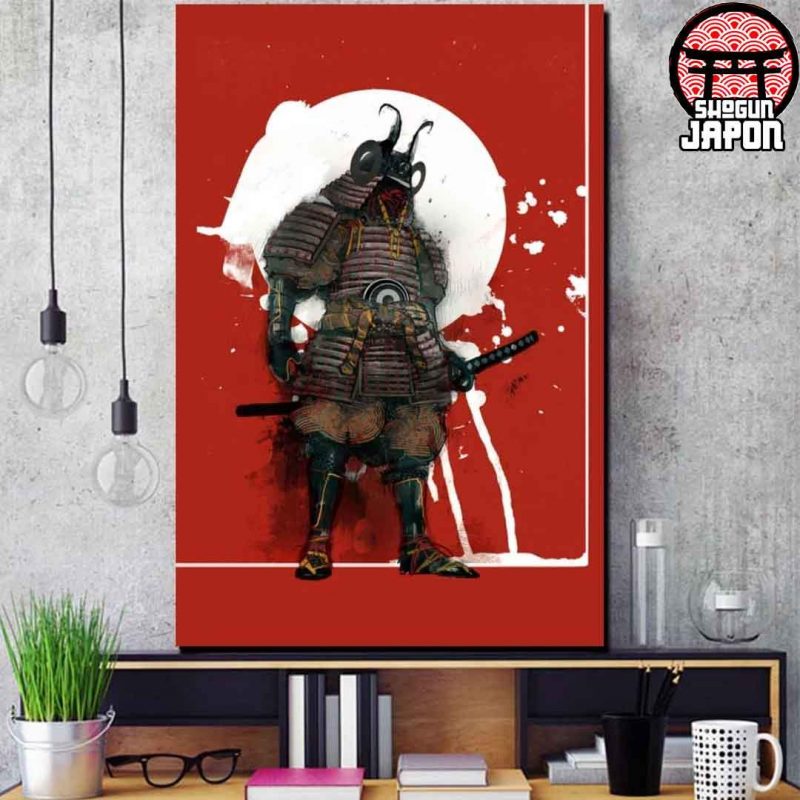 tableau clair de lune samurai