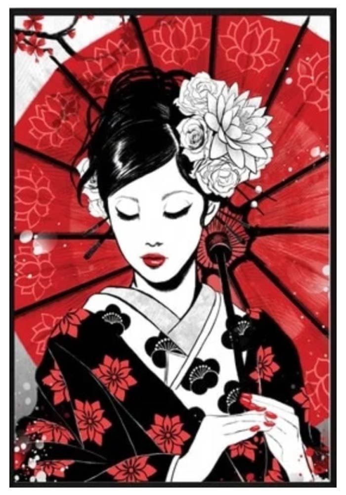 tableau geisha moderne