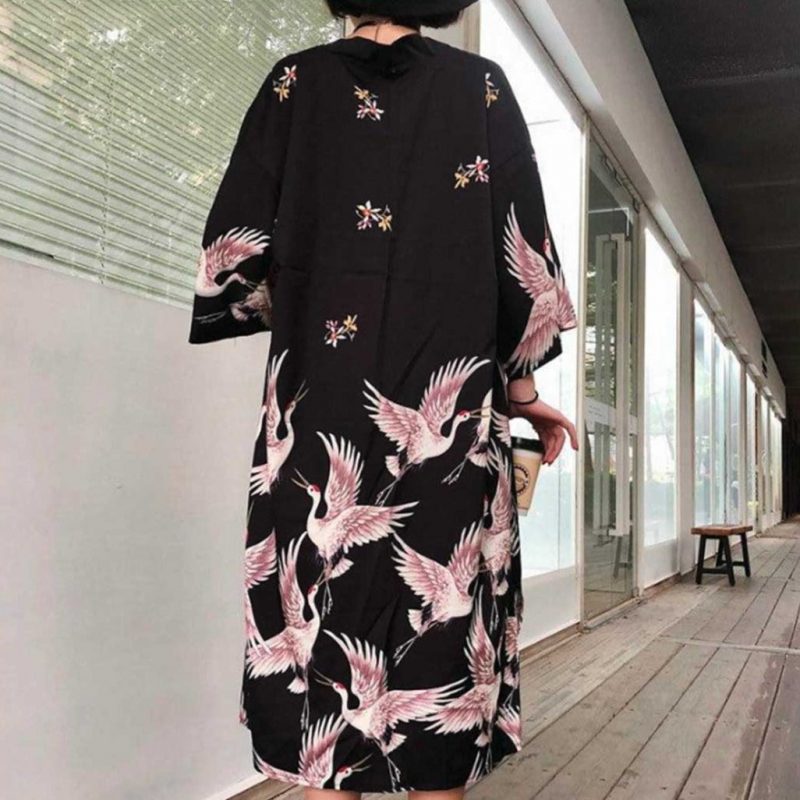veste kimono long femme